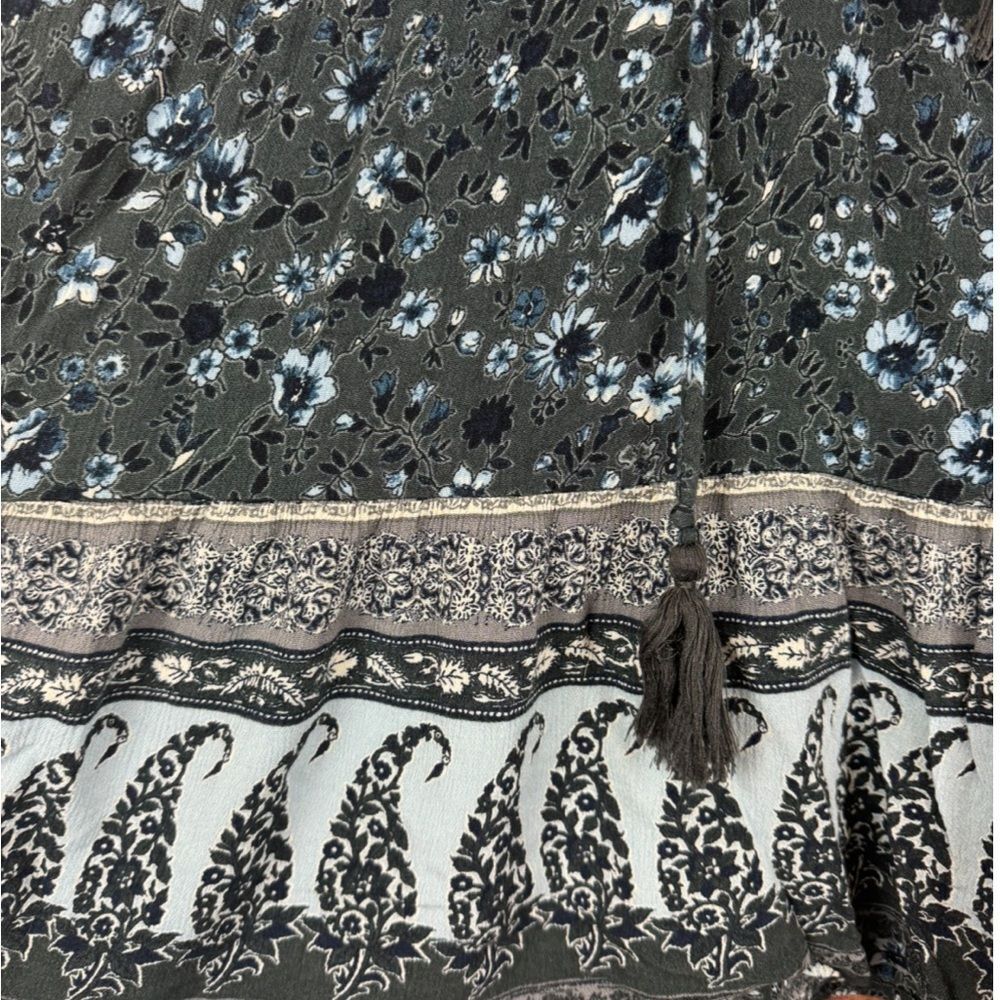Knox Rose Shift Dress Medium Sleeveless Floral Boho Blue - Picture 5 of 5